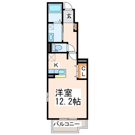 熊工入口 徒歩3分 1階の物件間取画像